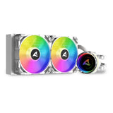 Sharkoon S80 RGB Computerkabinet, Processor Alt-i-en væskekøler 12 cm Hvid 1 stk