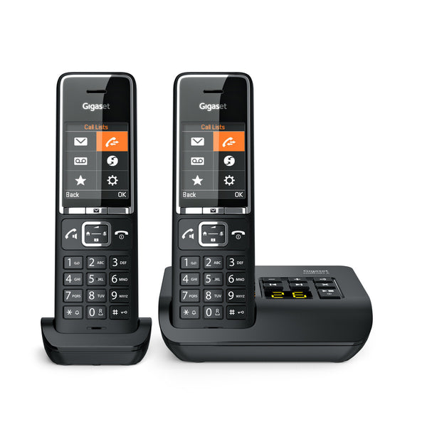 Gigaset COMFORT 550A Analog/DECT-telefon Nummervisning Sort
