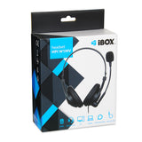 iBox W1MV Headset Ledningsført Kontor/Callcenter Sort