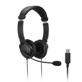 Kensington USB Hi-Fi-hovedtelefoner med mikrofon- og lydstyrkekontrol