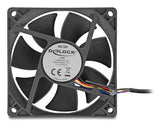 DeLOCK 67296 Computerkølesystem Computerkabinet Ventilator 8 cm Sort 1 stk