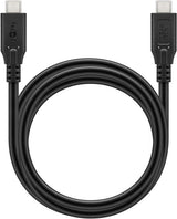 Goobay 74204 USB-kabel USB 3.2 Gen 1 (3.1 Gen 1) 0,5 m USB C 10 Gbit/sek. 100 W Sort
