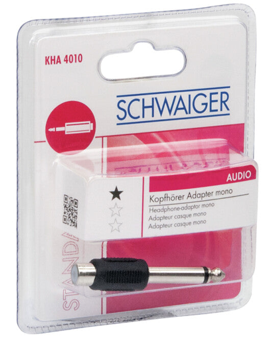 Schwaiger KHA4010 533 RCA 6.3mm Sort