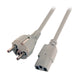EFB Elektronik EK508.3 el-ledning Grå 3 m Strømstik type F C13 forbinder