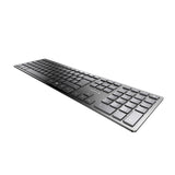 CHERRY KW 9100 SLIM tastatur Universel RF trådløs + Bluetooth AZERTY Fransk Sort