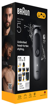Braun AIO5560 skæg- og hårtrimmer Sort, Grå 14 Lithium-Ion (Li-Ion)