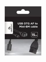 Gembird USB mini/USB 0.15m USB-kabel USB 2.0 0,15 m Mini-USB B USB A Sort