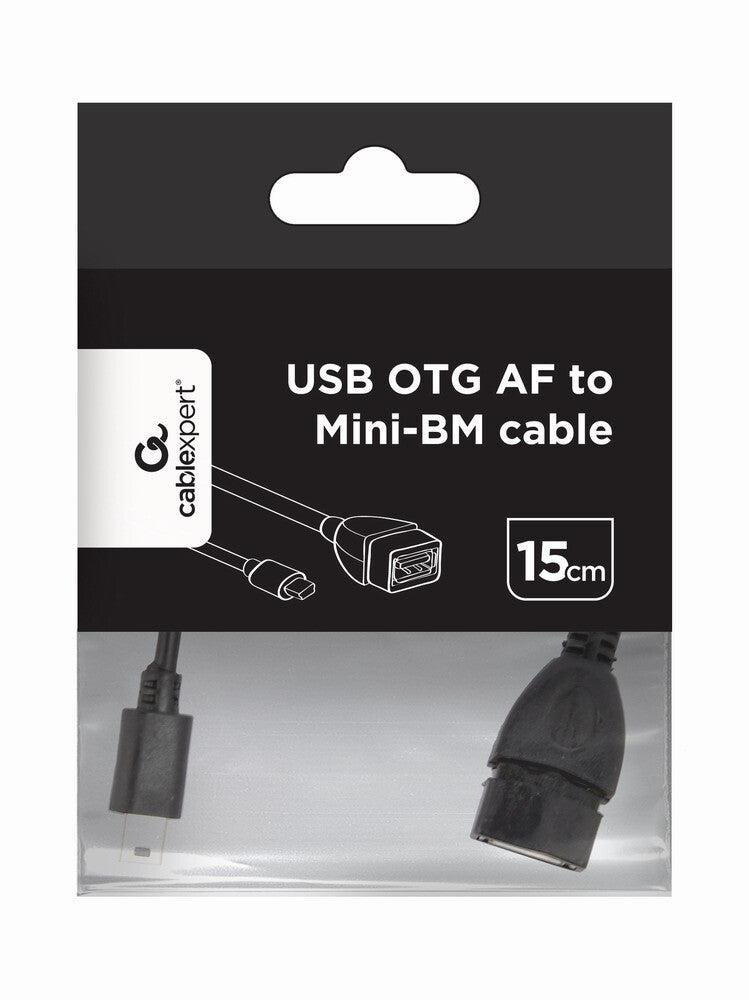 Gembird USB mini/USB 0.15m USB-kabel USB 2.0 0,15 m Mini-USB B USB A Sort