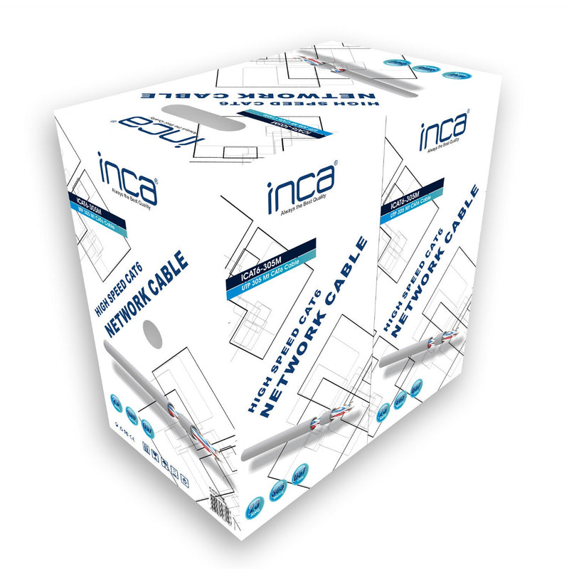 Inca ICAT6-305M netværkskabel Blå Cat6 U/UTP (UTP) Rund