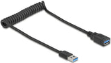 DeLOCK 90367 USB-kabel 0,6 m USB A 5 Gbit/sek. Sort