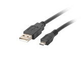 Lanberg CA-USBM-10CC-0003-BK USB-kabel USB 2.0 0,3 m Micro-USB B USB A 0,48 Gbit/sek. Sort