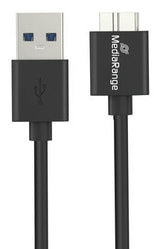 MediaRange MRCS239 USB-kabel USB 3.2 Gen 1 (3.1 Gen 1) 0,5 m USB A Micro-USB B 5 Gbit/sek. Sort