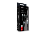 Conceptronic ETTA08B15 USB-kabel USB 2.0 1,5 m USB A 2 x USB C 0,48 Gbit/sek. 100 W Sort