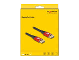 DeLOCK 80607 DisplayPort kabel 5 m Sort, Rød