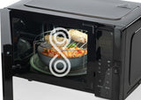 Hisense Mikrobølgeovnen H25MOBS4HGI gør det nemt at lave mad med jævn varmefordeling, effektiv grill og brugervenlig betjening. Det elegante sorte design er moderne, mens optøningsfunktionen og de automatiske madlavningsprogrammer sparer tid i køkkenet.