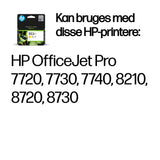HP Original 953XL-blækpatron med høj kapacitet, gul
