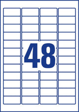 Avery L4736REV-25 selvklæbende etiket Afrundet rektangel Aftagelig Hvid 1440 stk