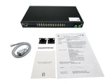 LevelOne IXP-2871 netværksswitch Administreret L2+ Gigabit Ethernet (10/100/1000) Strøm over Ethernet (PoE) Sort