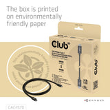 CLUB3D CAC-1570 USB-kabel USB4 Gen 2x2 1,2 m USB C 80 Gbit/sek. 240 W Sort