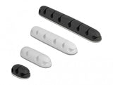 DeLOCK 18402 kabelorganisator Bord/Væg Kabelholder Sort, Hvid 4 stk