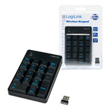 2Direct ID0120 numerisk tastatur Universel RF trådløst Sort