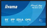 iiyama TE5513A-B2AG skilte display Interaktivt fladpanel 138,7 cm (54.6") Wi-Fi 500 cd/m² 4K Ultra HD Sort Berøringsskærm Indbygget processer Android 24/7