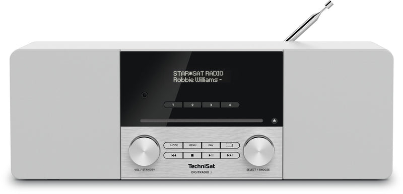 TechniSat DIGITRADIO 3 Personligt Analog & digital Rustfrit stål, Hvid