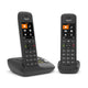 Gigaset C575A Duo Analog/DECT-telefon Nummervisning Sort