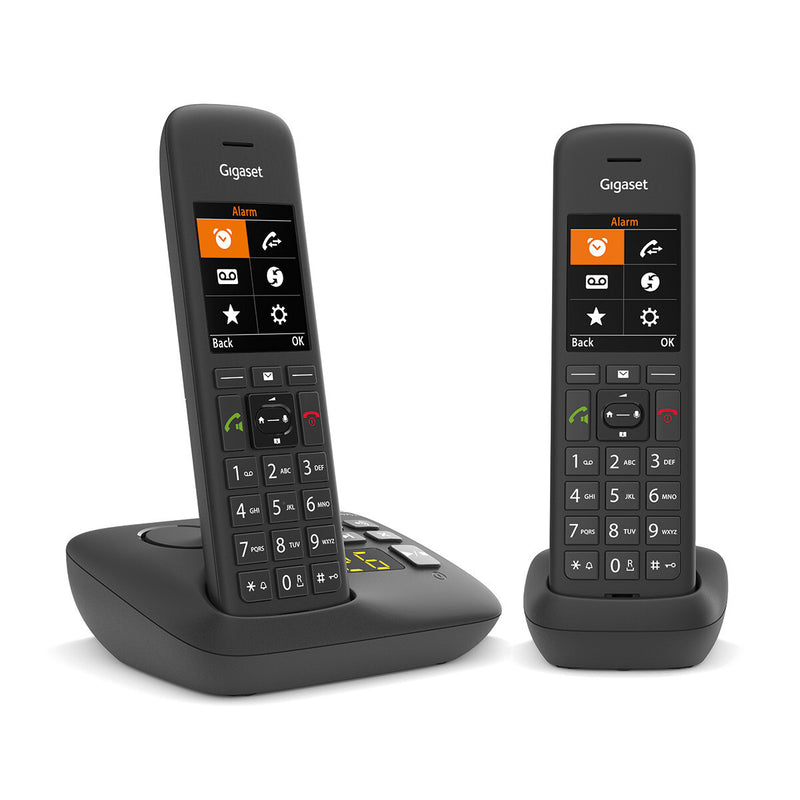 Gigaset C575A Duo Analog/DECT-telefon Nummervisning Sort