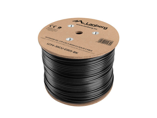 Lanberg LCF6-30CU-0305-BK netværkskabel Sort 305 m Cat6