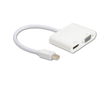 Prokord MDP12-HV videokabel adapter Mini DisplayPort HDMI + VGA (D-Sub) Hvid