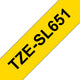 Brother TZE-SL651 etiketbånd Sort på guld