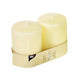 Papstar 15362 vokslys Cylinder Elfenben 2 stk