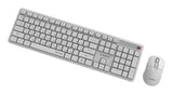 Gembird KBS-WMS-01-W-CYRL tastatur Mus inkluderet Kontor RF trådløst QWERTY US International, Ukrainsk, Russisk Hvid