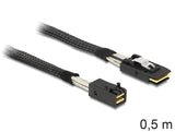 DeLOCK 83388 Serial Attached SCSI (SAS)-kabel 0,5 m Sort