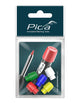 Pica-Marker 55801 blyantgreb Hvid, Gul, Rød, Blå, Grøn