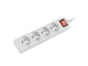 Lanberg PS1-04E-0150-W stikdåse 1,5 m 4 AC stikkontakt(er) Indendørs Hvid