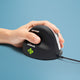 R-Go Tools Ergonomisk mus R-Go HE Break med pause-software, large (håndlængde ≥ 185 mm), venstrehåndet, kablet, sort