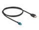DeLOCK 90563 koaxial kabel 1 m HSD Z USB A Sort