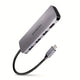 Axagon HMC-HCR3A 3x USB-A+ HDMI+ SD/microSD USB-C 3.2 Gen 1 hub 20cm Ledningsført USB 3.2 Gen 1 (3.1 Gen 1) Type-C Grå