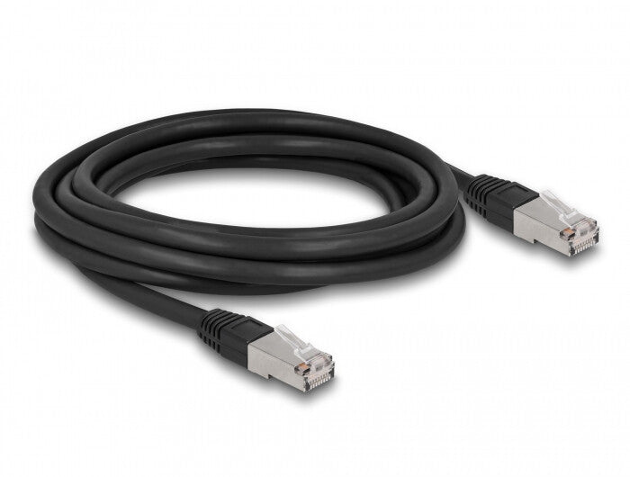 DeLOCK 80128 netværkskabel Sort 3 m Cat6a S/FTP (S-STP)