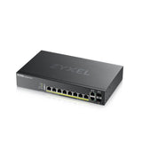 Zyxel GS2220-10HP-EU0101F netværksswitch Administreret L2 Gigabit Ethernet (10/100/1000) Strøm over Ethernet (PoE) Sort