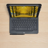 Logitech Universal Folio AZERTY Fransk Bluetooth Sort