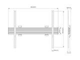 Multibrackets 4967 skærmbeslag til skiltning 3,05 m (120") Sort