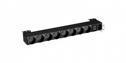 Eaton EFLX8D strømforsyningsenhed (PDU) 9 AC stikkontakt(er) 1U Sort