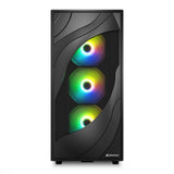 Sharkoon REBEL C80G RGB Midi Tower Sort