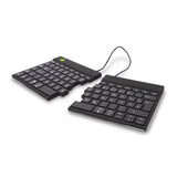 R-Go Tools Ergonomisk tastatur R-Go Split Break med pause-software, delt tastatur, QWERTZ (DE), Bluetooth, sort