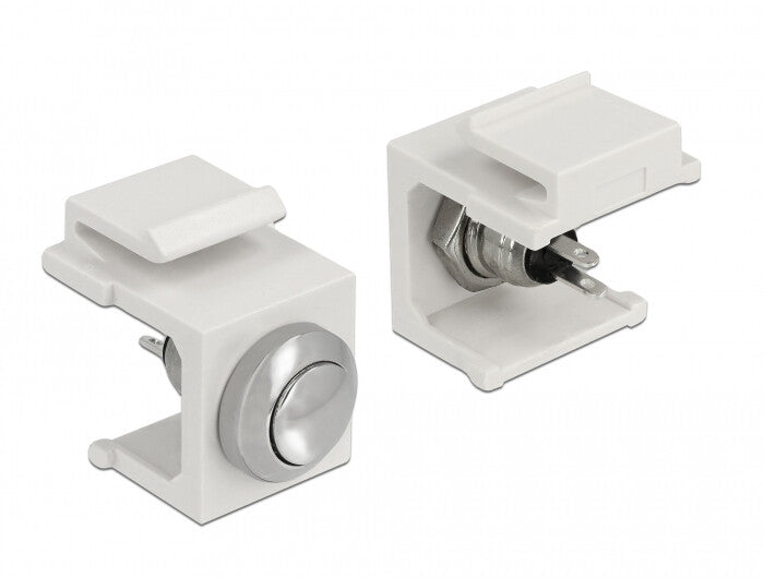 DeLOCK 86401 kabelsamler Keystone Rustfrit stål, Hvid