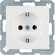 Hager 47431909 stikkontakt Type F Hvid