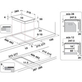 Whirlpool WS Q0530 NE Sort Indbygget 28 cm Zone induktionskogeplade 2 zone(s)